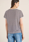 Cecil Striped Lightweight T-Shirt, Wine and White