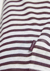 Cecil Striped Lightweight T-Shirt, Wine and White