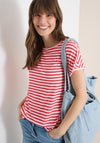 Cecil Striped Lightweight T-Shirt, Red and White