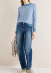 Cecil Geometric Pattern Sweater, Blue and White