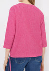 Cecil Boat Neckline Textured Sweater, Pink