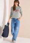 Cecil Bonjour Embroidered Sweatshirt, Grey