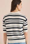 Cecil Knitted Stripe Sweater, Black and White