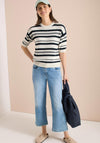 Cecil Knitted Stripe Sweater, Black and White