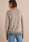 Cecil V-Neck Long Sleeve Top, Light Beige