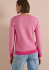 Cecil V-Neck Ribbed Top, Pink