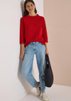 Cecil Ribbed Texture Jumper, Red