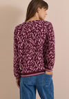 Cecil Abstract Print Long Sleeve Blouse, Wine Multi