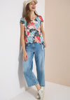 Cecil Leaf Print T-Shirt, White Multi