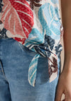 Cecil Leaf Print T-Shirt, White Multi