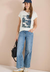 Cecil Beach Print T-Shirt, White Multi