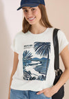 Cecil Beach Print T-Shirt, White Multi