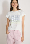 Cecil Slogan T-Shirt, White Multi