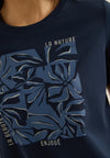 Cecil Graphic Geometric Print T-Shirt, Navy