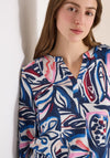 Cecil Floral V-Neck Top, Navy Multi