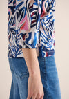 Cecil Floral V-Neck Top, Navy Multi