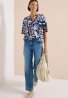 Cecil Botanical Print Button Down Blouse, Blue Multi