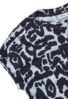 Cecil Boat Neck Abstract Print T-Shirt, Navy