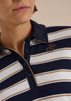 Cecil Striped Polo Jumper, Navy Multi