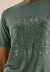 Cecil Print and Rhinestone Detail T-Shirt, Green