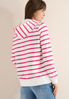 Cecil Striped Contrast Hoodie, Pink