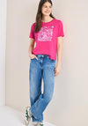 Cecil Graphic Geometric Print T-Shirt, Pink