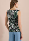 Cecil Abstract Print Sleeveless Top, Green Multi