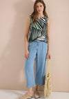 Cecil Abstract Print Sleeveless Top, Green Multi