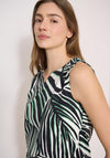Cecil Abstract Print Sleeveless Top, Green Multi