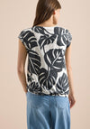 Cecil Leaf Print T-Shirt, Cream and Grey