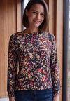 Cecil Abstract Print Top, Navy Multi