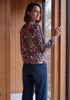 Cecil Abstract Print Top, Navy Multi