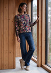 Cecil Abstract Print Top, Navy Multi