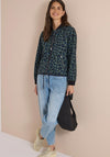 Cecil Animal Print Full Zip Jacket, Green Multi
