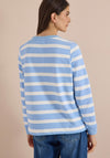 Cecil Striped with Embroidered Detail Jumper, Blue