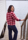 Cecil Textured with Check Print Jacket, Pink Multi