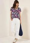 Cecil Short Sleeve Print Blouse, Purple Multi