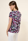 Cecil Short Sleeve Print Blouse, Purple Multi