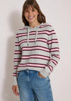 Cecil Striped Hooded Jumper, Grey Multi