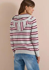 Cecil Striped Hooded Jumper, Grey Multi