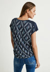 Cecil Rhombus Print T-shirt, Night Sky Blue