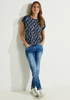 Cecil Rhombus Print T-shirt, Night Sky Blue