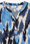 Cecil V-Neck with Buttons Tunic Top, Blue