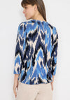 Cecil V-Neck with Buttons Tunic Top, Blue