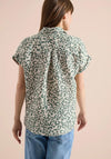 Cecil Linen Leopard Short Sleeve Shirt, Green