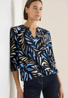 Cecil All Over Print Blouse, Navy