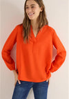 Cecil Plain V-Neck Blouse, Orange