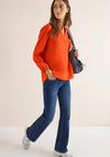 Cecil Plain V-Neck Blouse, Orange