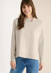 Cecil Drawstring And Zip Detail Hoodie, Cream