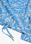 Cecil Cowl Neck Two-Tone Hoodie, Blue